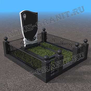 Мемориальный комплекс на могилу из гранита MK.1019